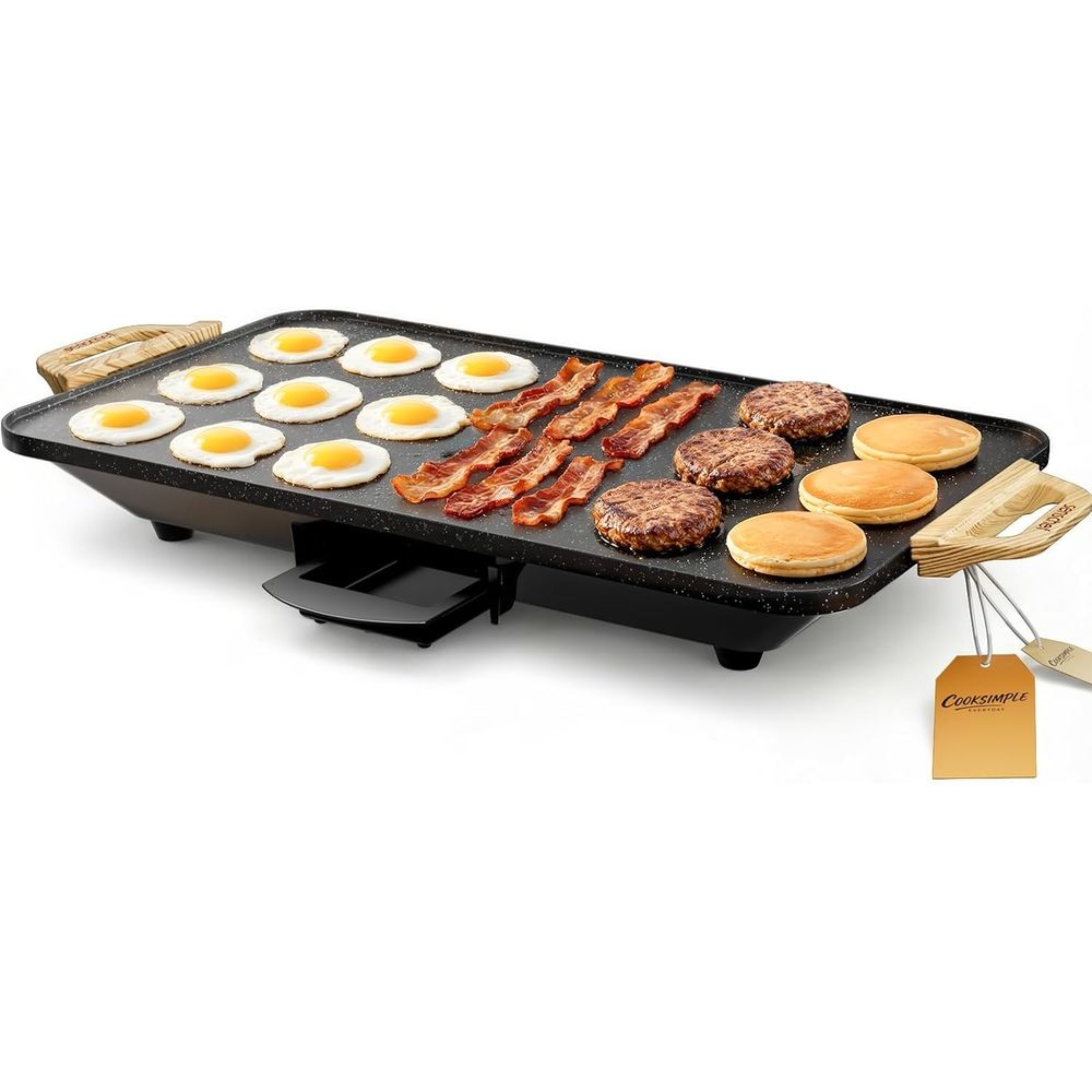Electric Griddle Pancake - 20x12 Inch Electric Griddle with 1700W