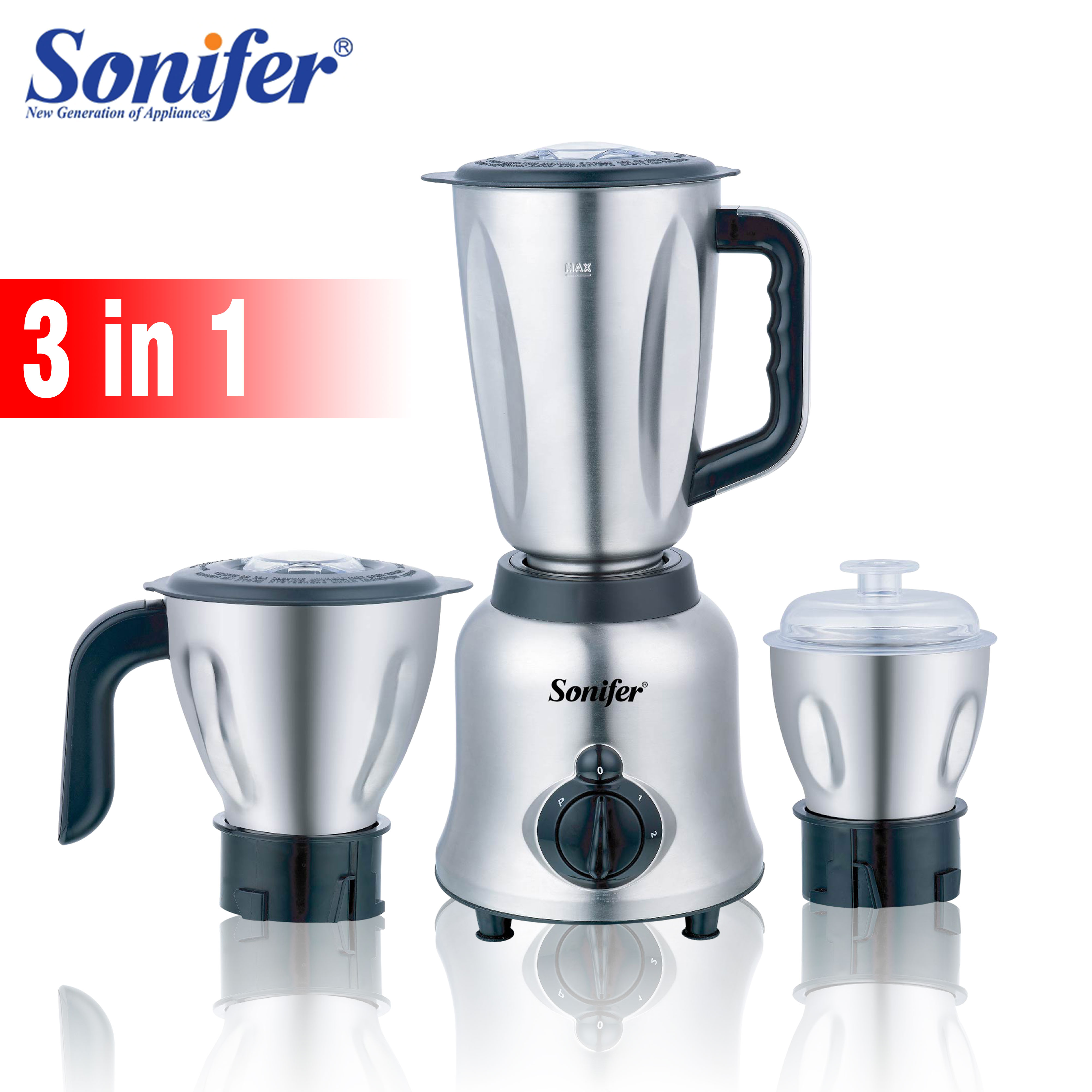 Blender High Power - 3 in 1 Blender&Meat Grinder&Juicer&Grinding Stainless