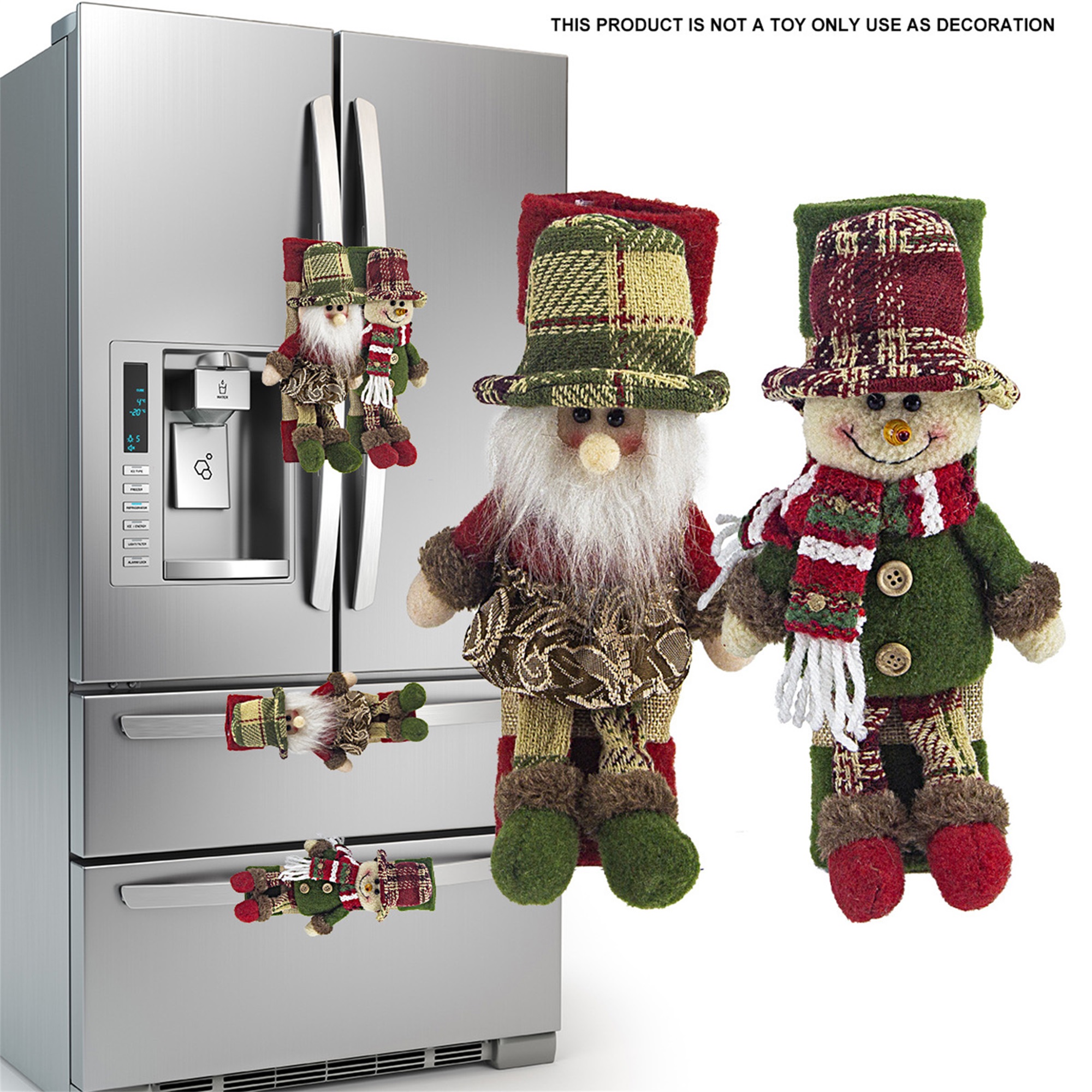 Christmas Refrigerator Door Ha - Kitchen Appliances For.Xmas reseña y precio