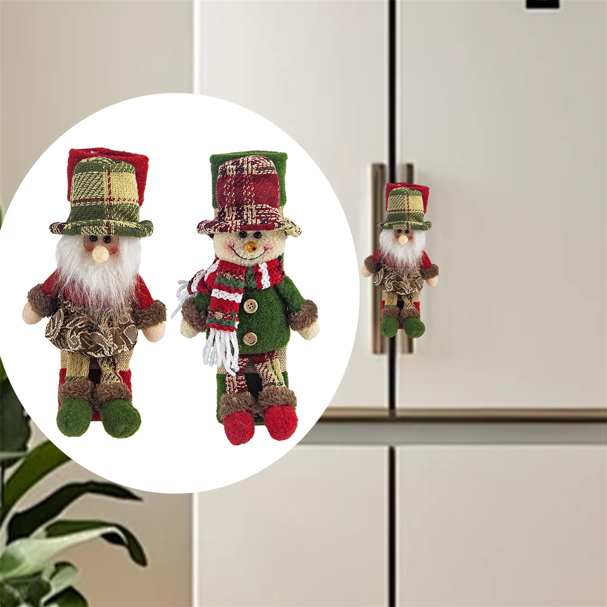 Christmas Refrigerator Door Ha - Kitchen Appliances For.Xmas reseña y precio