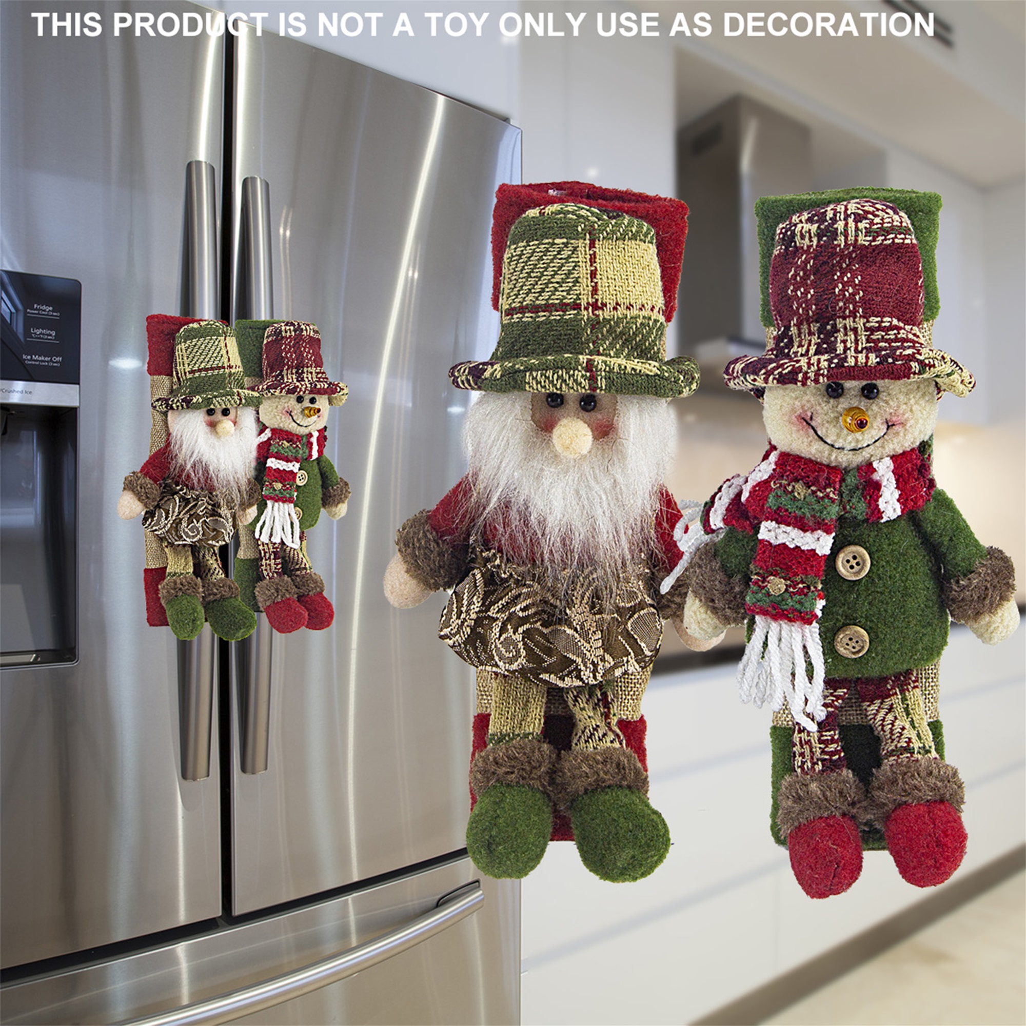 Christmas Refrigerator Door Ha - Kitchen Appliances For.Xmas reseña y precio
