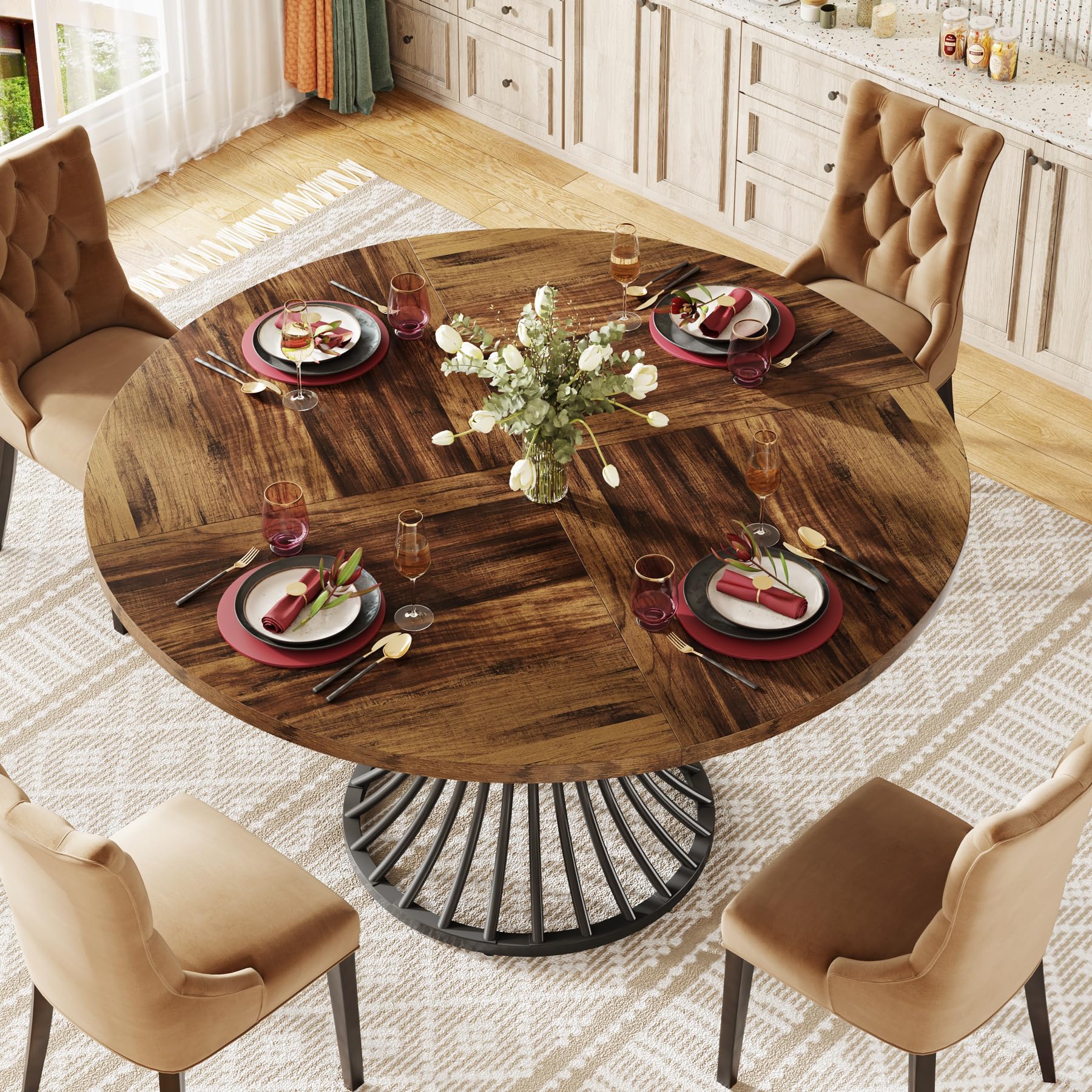 Tribesigns Round Dining Table  - Kitchen Appliances Table reseña y precio