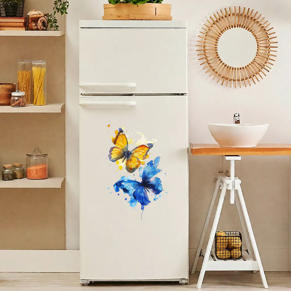 Watercolor Blue & Yellow Butte - Kitchen Appliances Yellow reseña y precio