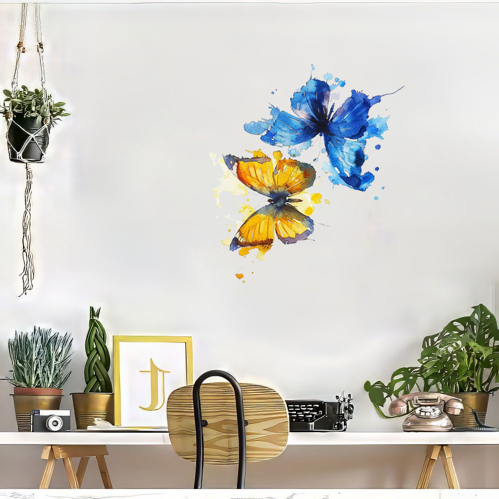Watercolor Blue & Yellow Butte - Kitchen Appliances Yellow reseña y precio
