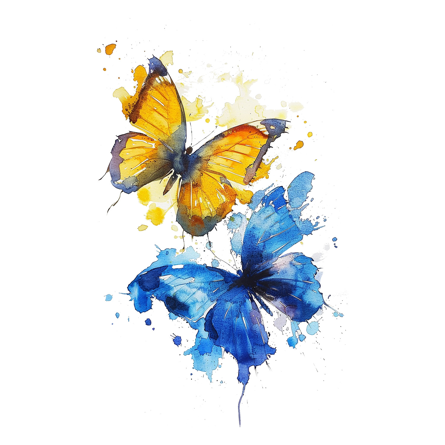 Watercolor Blue & Yellow Butte - Kitchen Appliances Yellow reseña y precio