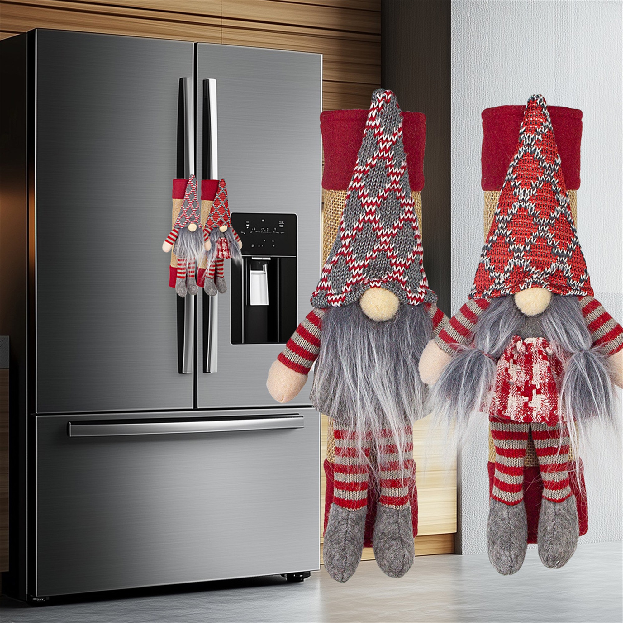 Christmas Refrigerator Door Ha - Kitchen Appliances For.Xmas reseña y precio
