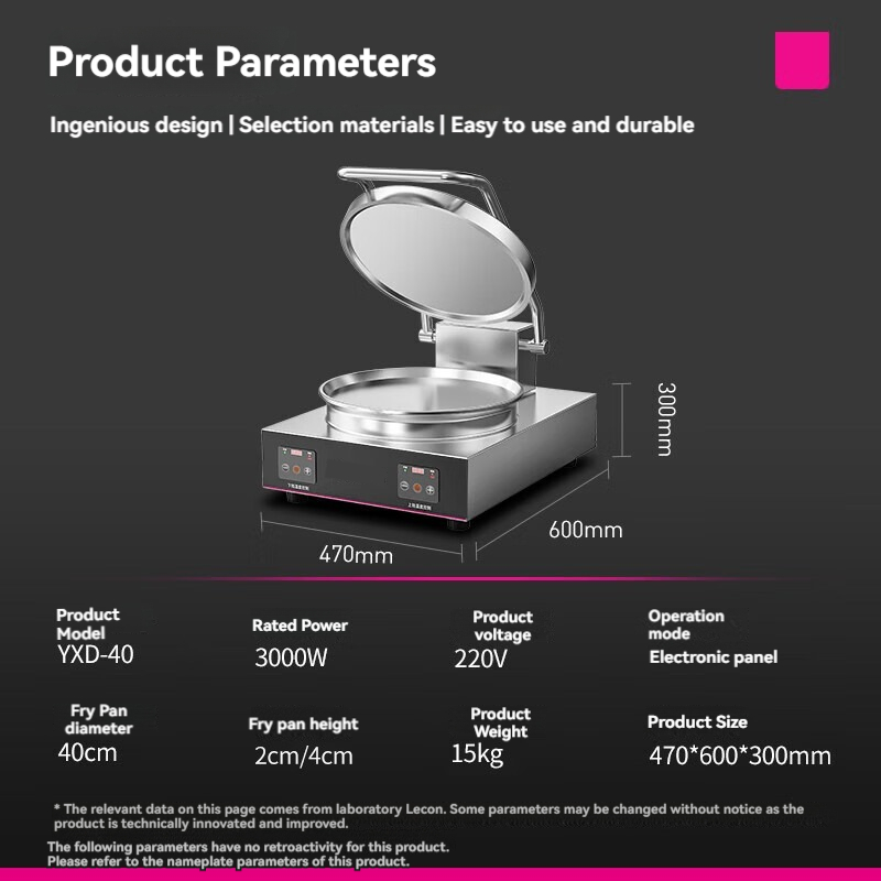 Adjustable pancake maker, high - Electric Griddle Pancake reseña y precio