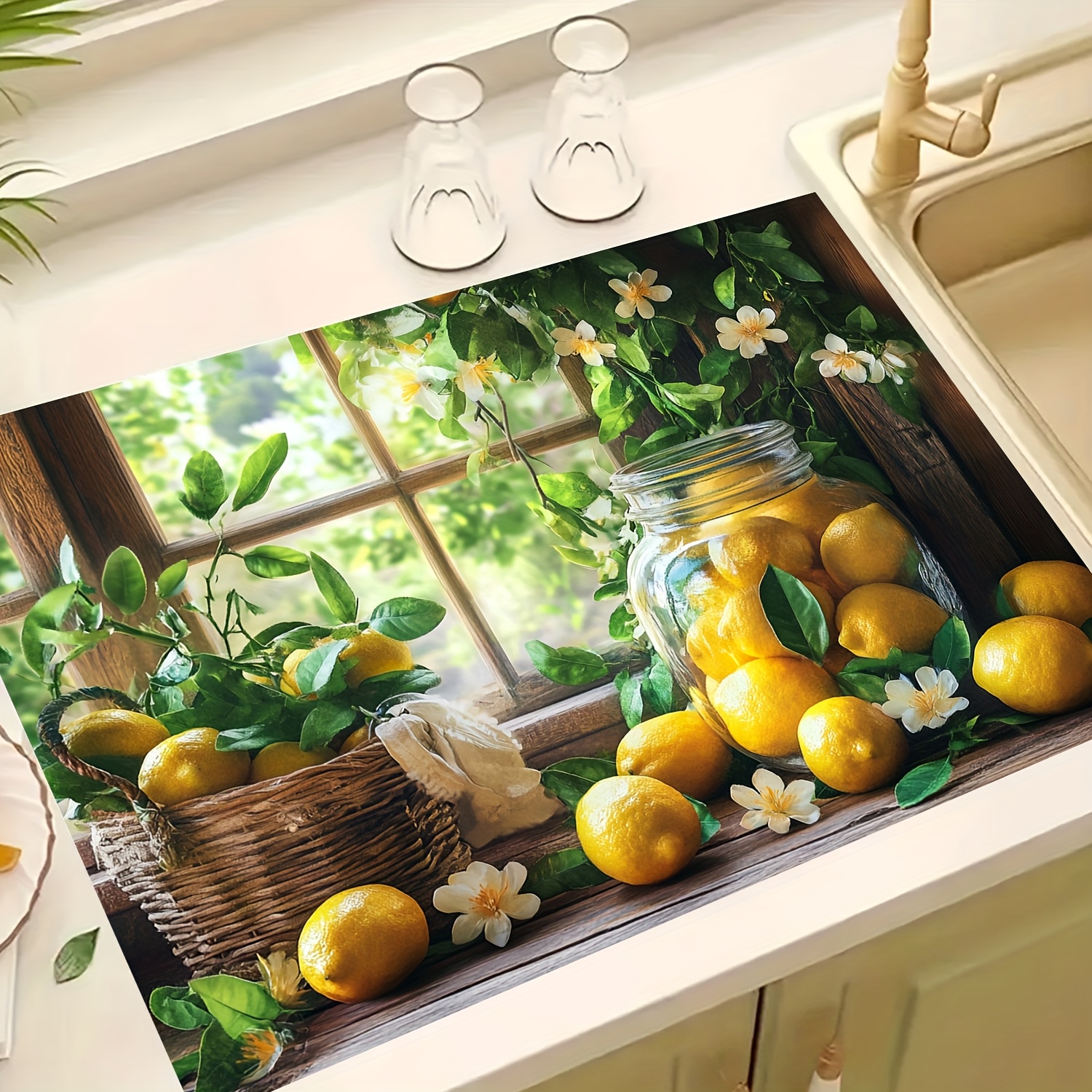Lemon Window Stove Top Cover,  - Kitchen Appliances Electric Stove reseña y precio