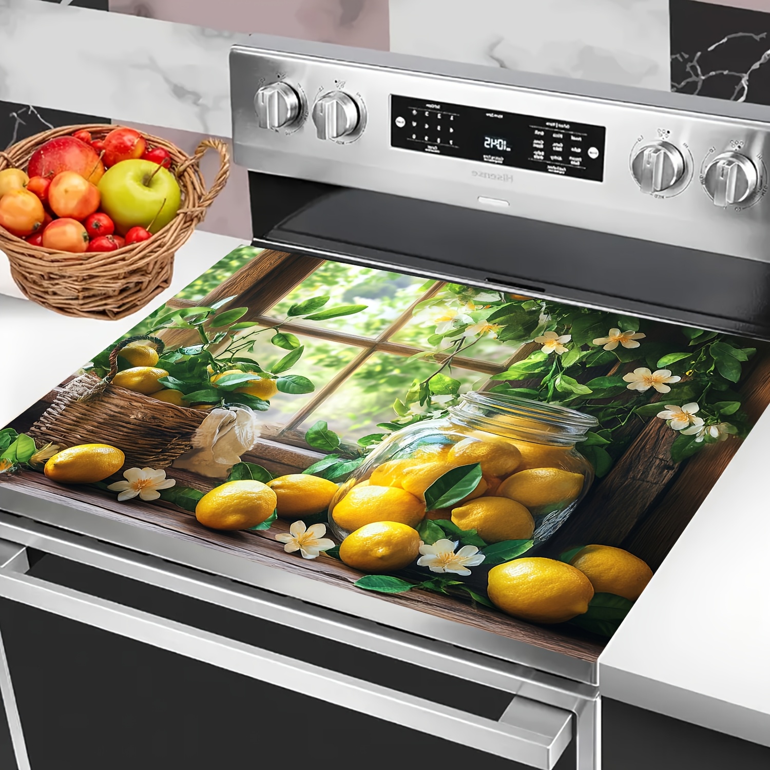 Lemon Window Stove Top Cover,  - Kitchen Appliances Electric Stove reseña y precio