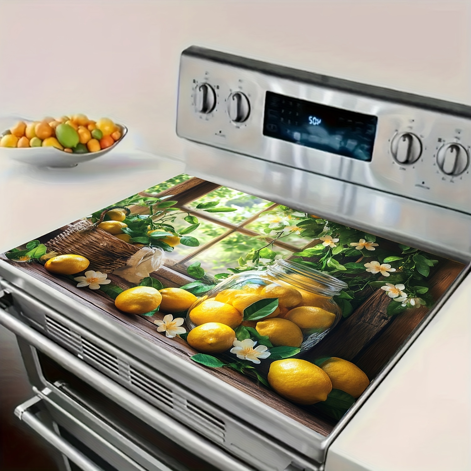 Lemon Window Stove Top Cover,  - Kitchen Appliances Electric Stove reseña y precio