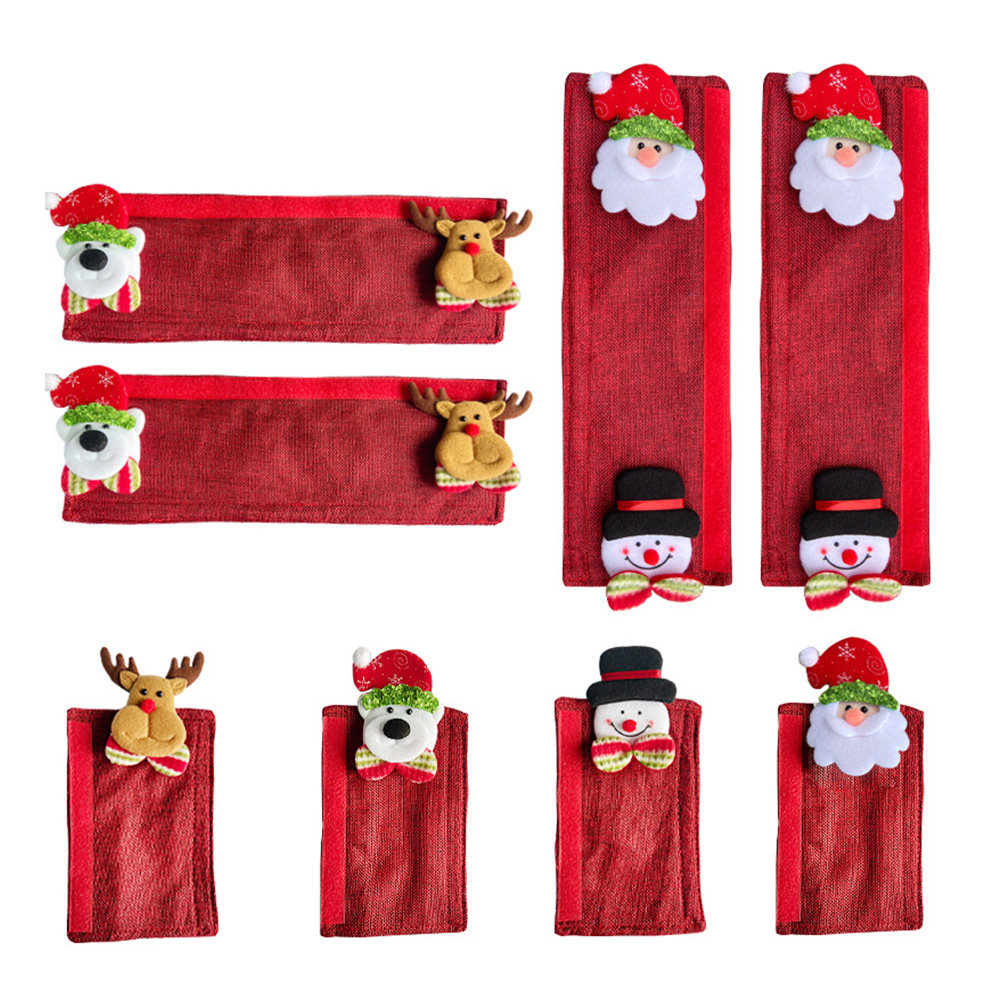8Pcs Xmas Fridge Handle Covers - Kitchen Appliances For.Xmas reseña y precio