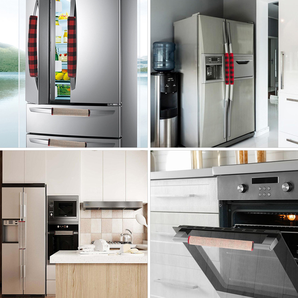 8Pcs Xmas Fridge Handle Covers - Kitchen Appliances For.Xmas reseña y precio