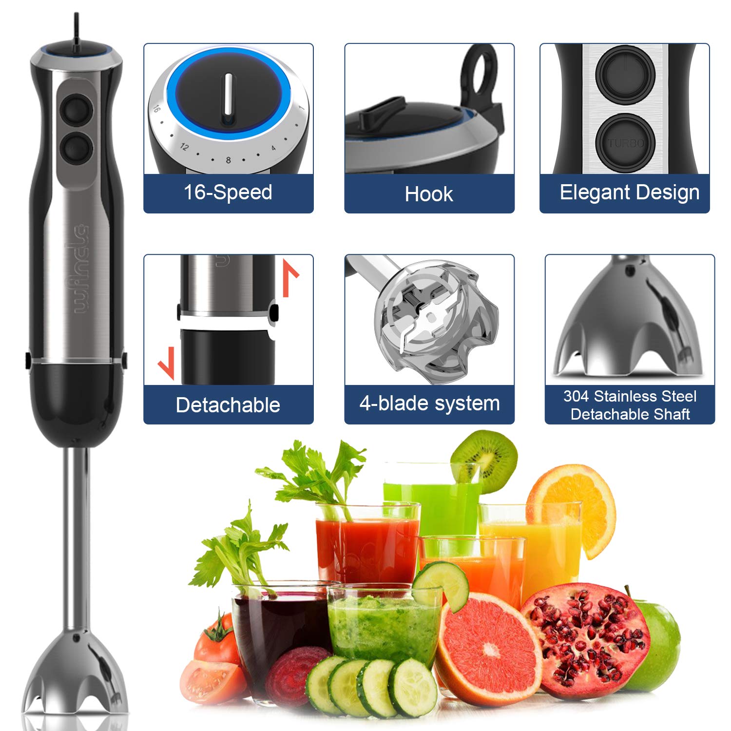 Wancle 1000W Immersion Hand Bl - Blender High Power reseña y precio