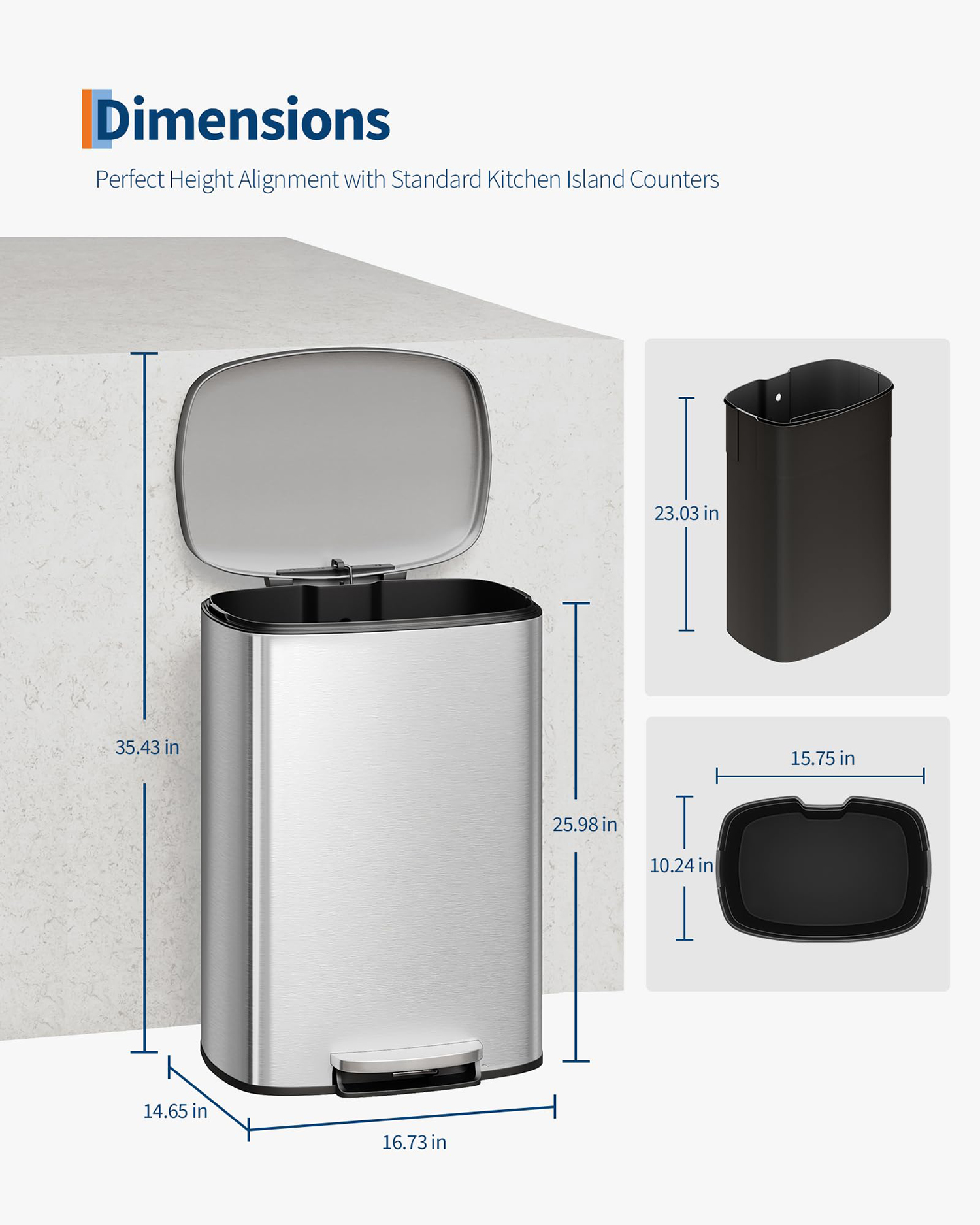 Durable Step-On Kitchen Trash  - Kitchen Appliances Combo reseña y precio