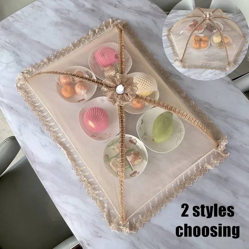 New Folding Food Mesh Cover Te - Kitchen Appliances Table reseña y precio