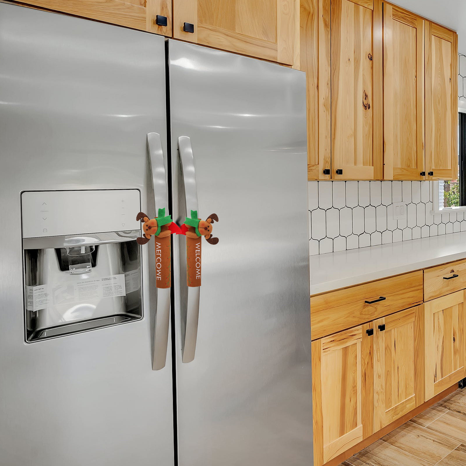 2Pcs Xmas Fridge Handle Covers - Kitchen Appliances For.Xmas reseña y precio