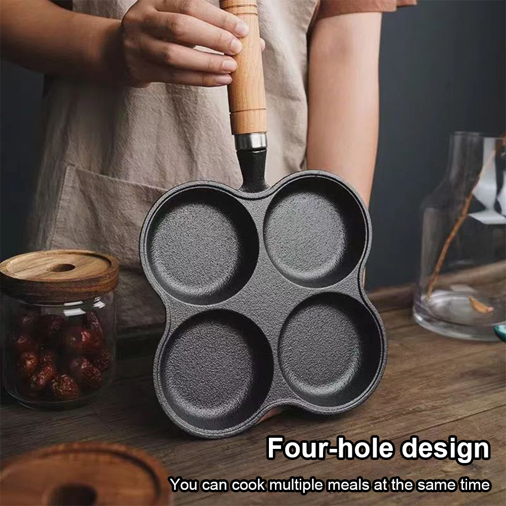 4-Hole Frying Pan Non Stick Br - Electric Griddle Pancake reseña y precio