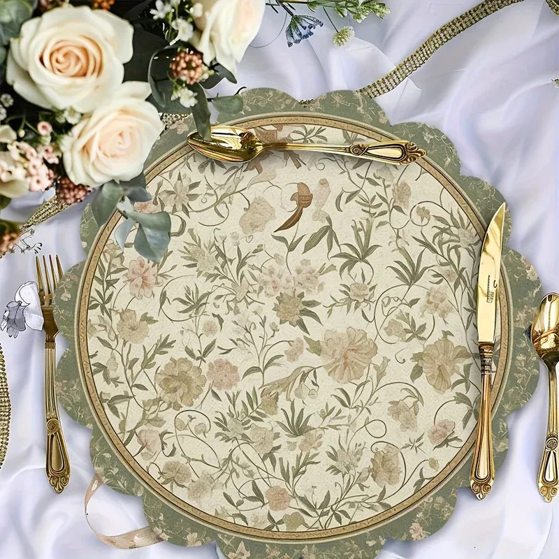 VIKAMA 4pcs Vintage Floral Pla - Kitchen Appliances Table reseña y precio