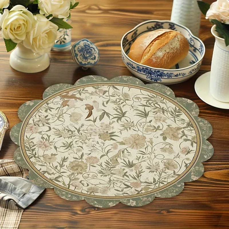 VIKAMA 4pcs Vintage Floral Pla - Kitchen Appliances Table reseña y precio
