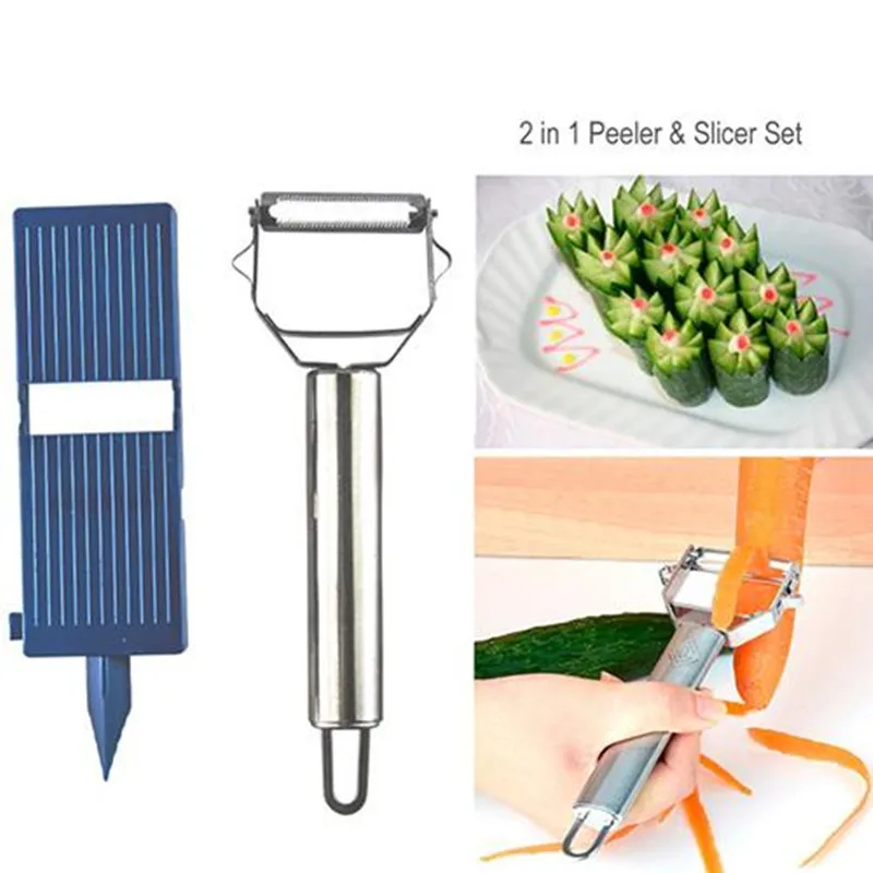 2 in 1 Peeler Slicer Set Kitch - Kitchen Appliances Japan reseña y precio