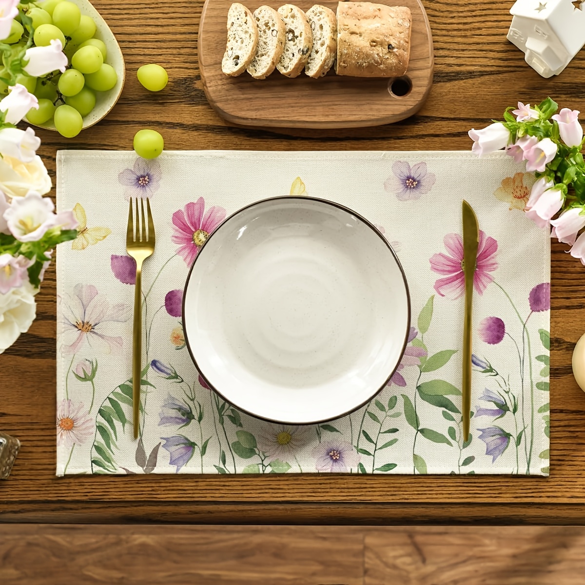 4Pcs, Watercolor Wildflower Bu - Kitchen Appliances Table reseña y precio