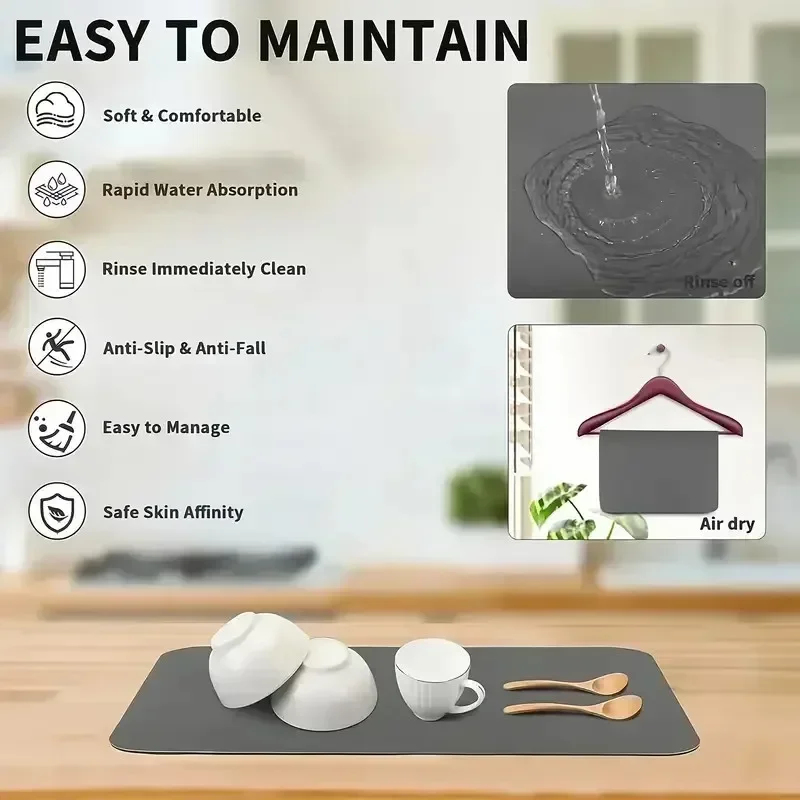 Plaid Pattern Absorbent Kitche - Kitchen Appliances Table reseña y precio