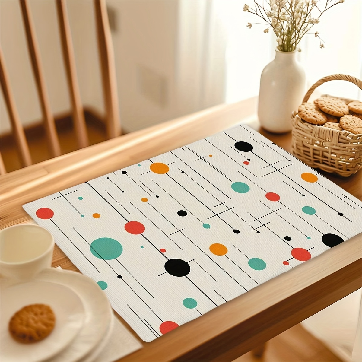 Set of 4 Rectangular Placemats - Kitchen Appliances Table reseña y precio