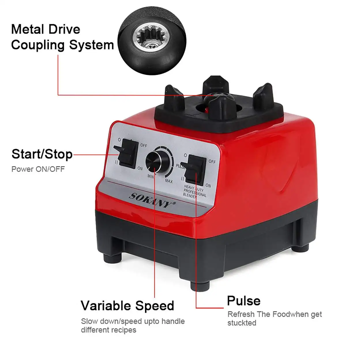 SOKANY 4500W Heavy Duty Commer - Blender High Power reseña y precio