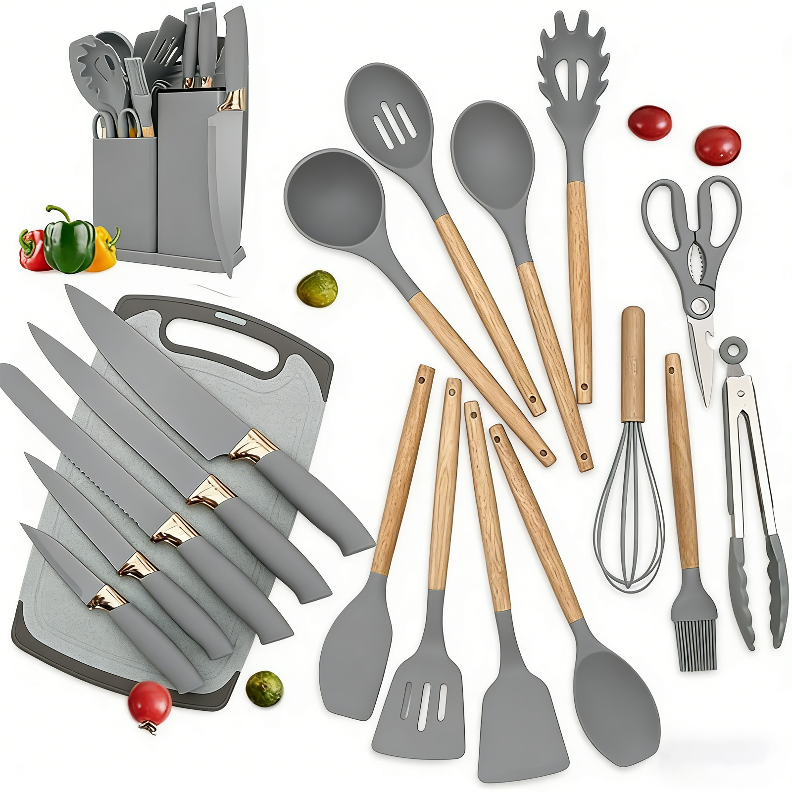 19-in-1 Kitchen Knife & Silico - Kitchen Appliances Combo reseña y precio