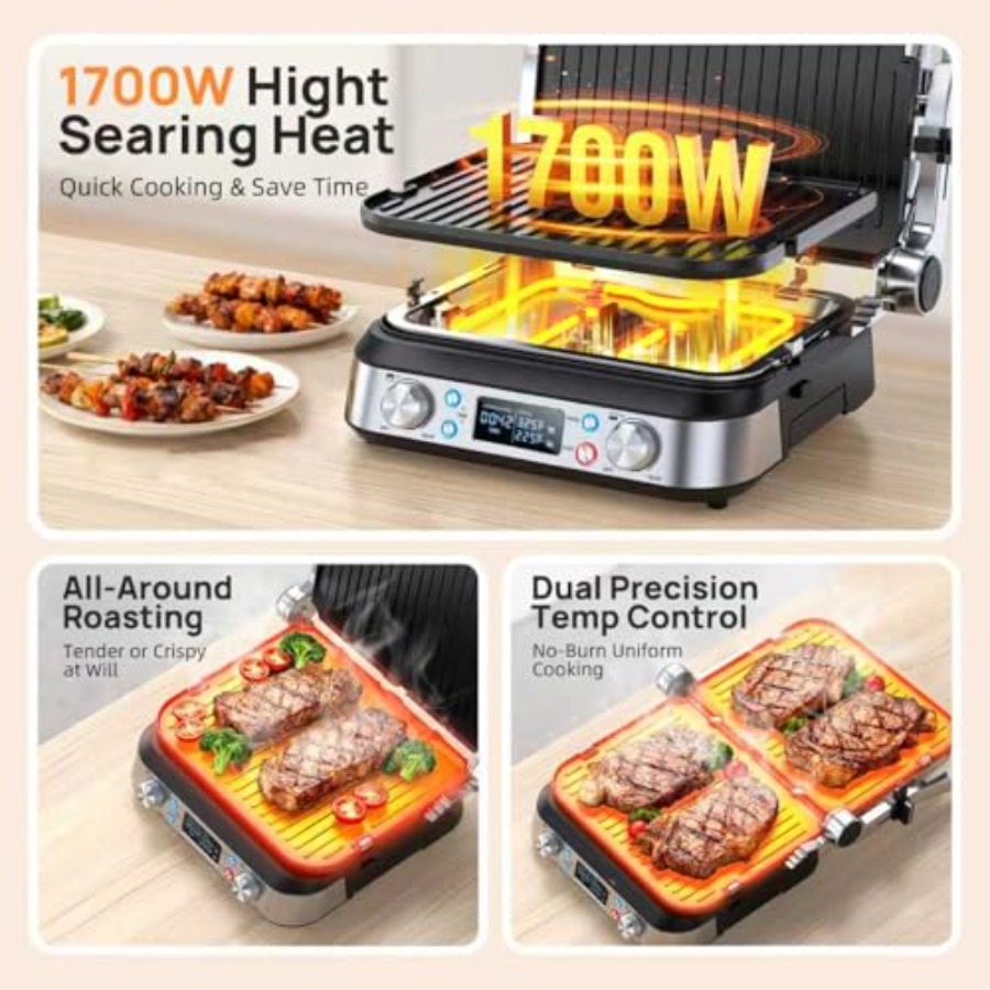 6-in-1 Electric Griddle and In - Electric Griddle Pancake reseña y precio