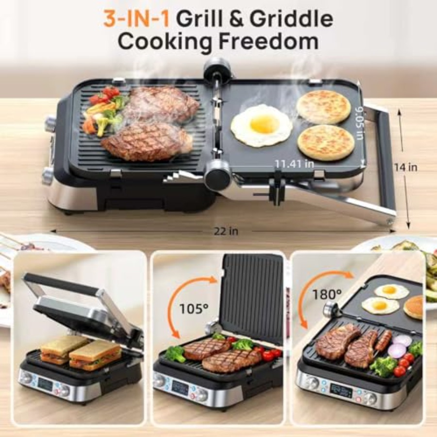 6-in-1 Electric Griddle and In - Electric Griddle Pancake reseña y precio