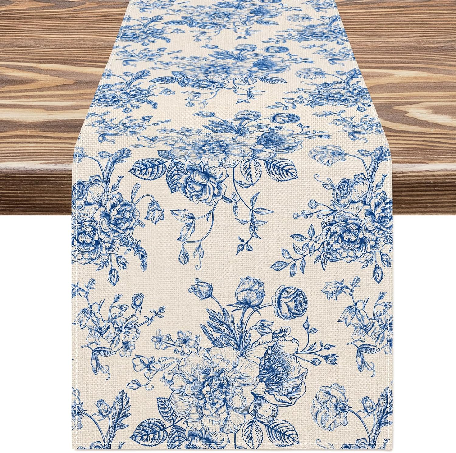 Chinoiserie Blue Flower Linen  - Kitchen Appliances Table reseña y precio